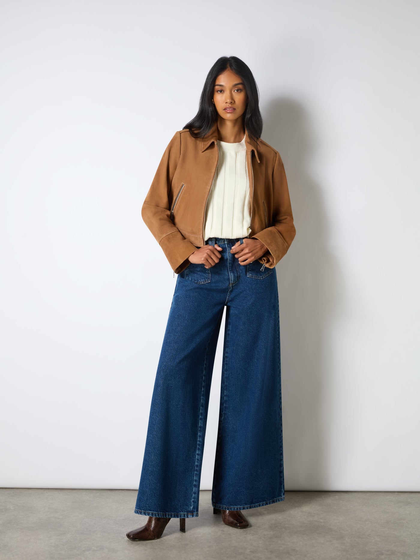 Tan Suede Jacke