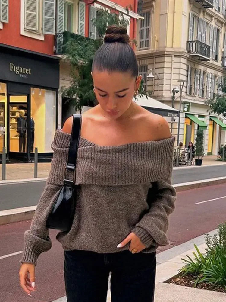 MARGOT - Eleganter Off-Shoulder Pullover