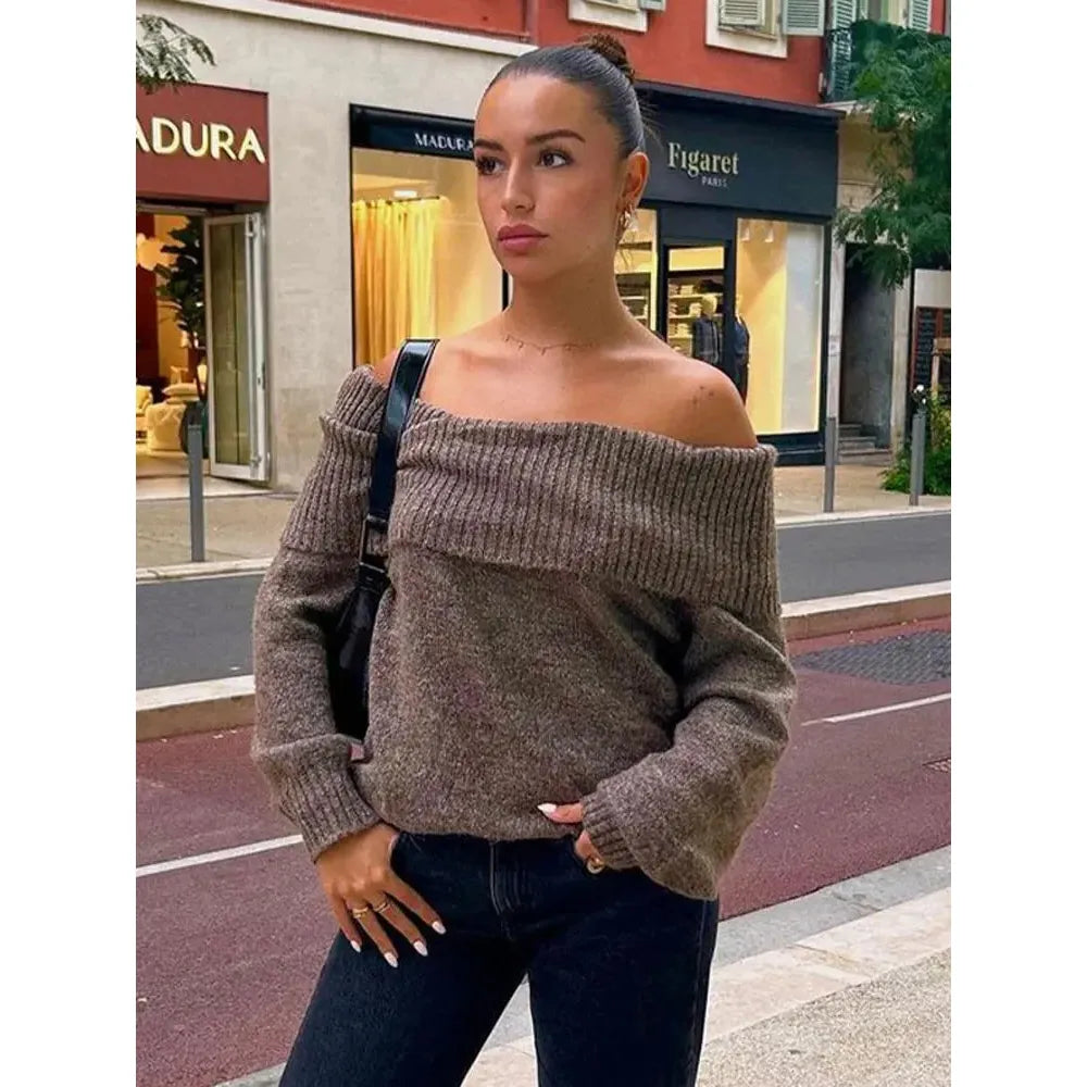MARGOT - Eleganter Off-Shoulder Pullover