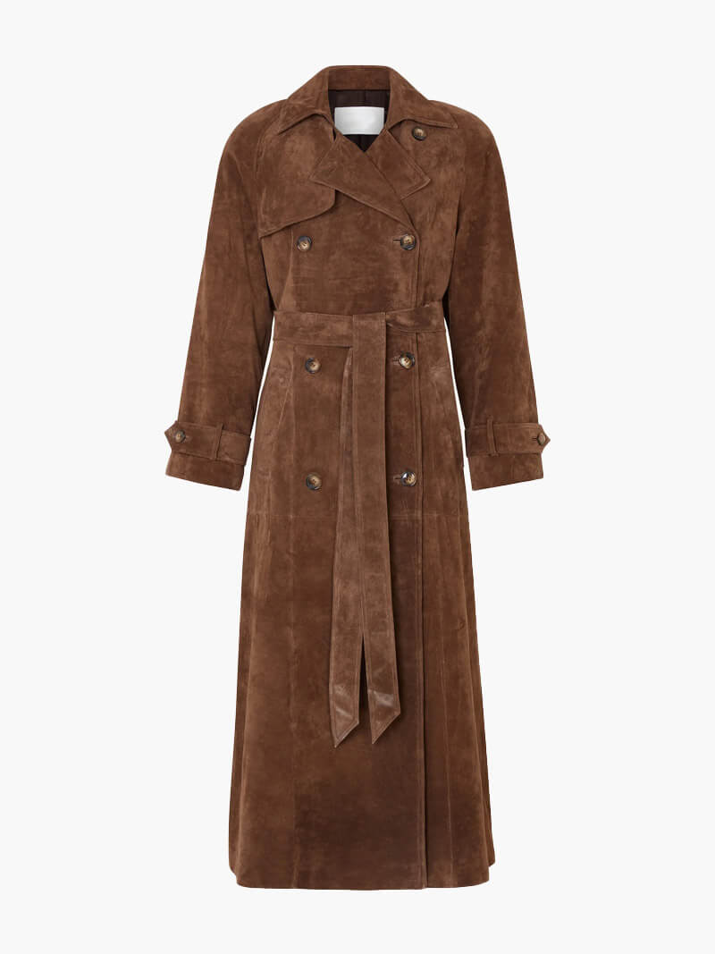 Jutta - Wildleder Trenchcoat