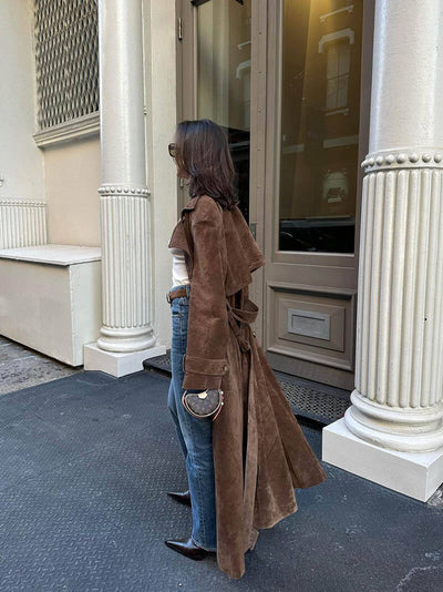 Jutta - Wildleder Trenchcoat
