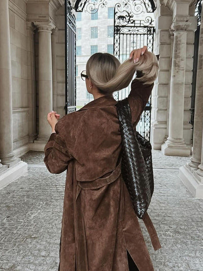 Jutta - Wildleder Trenchcoat