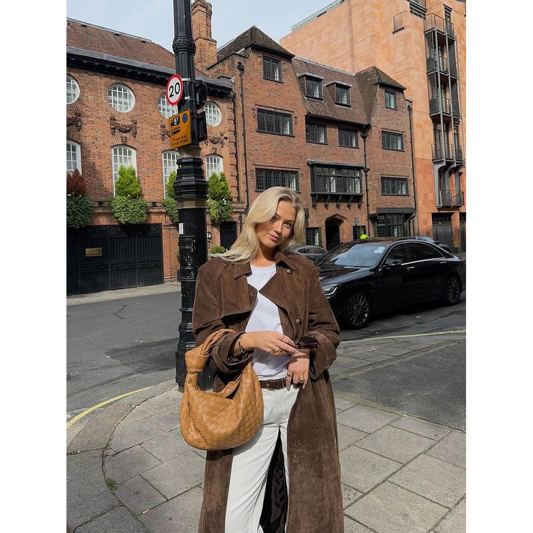 Jutta - Wildleder Trenchcoat