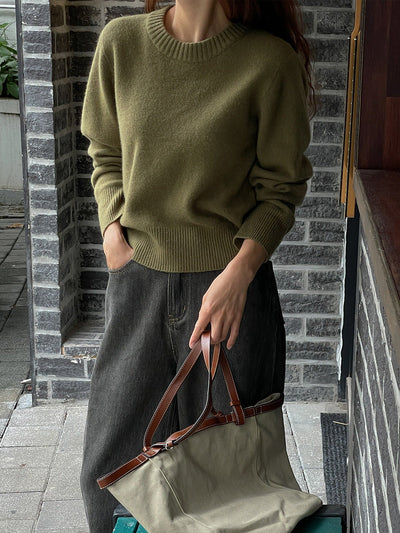 Lily | Grüner Pullover