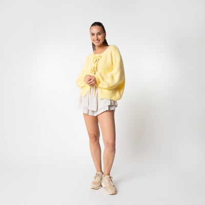 Oversized Cardigan mit Schleifen