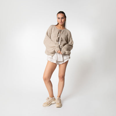 Oversized Cardigan mit Schleifen