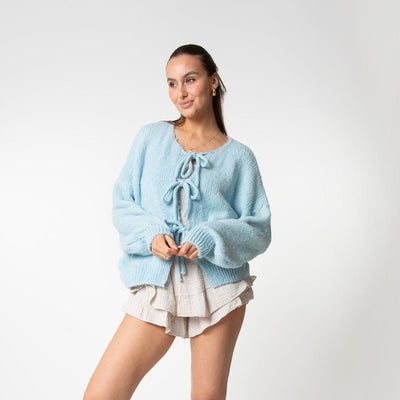 Oversized Cardigan mit Schleifen