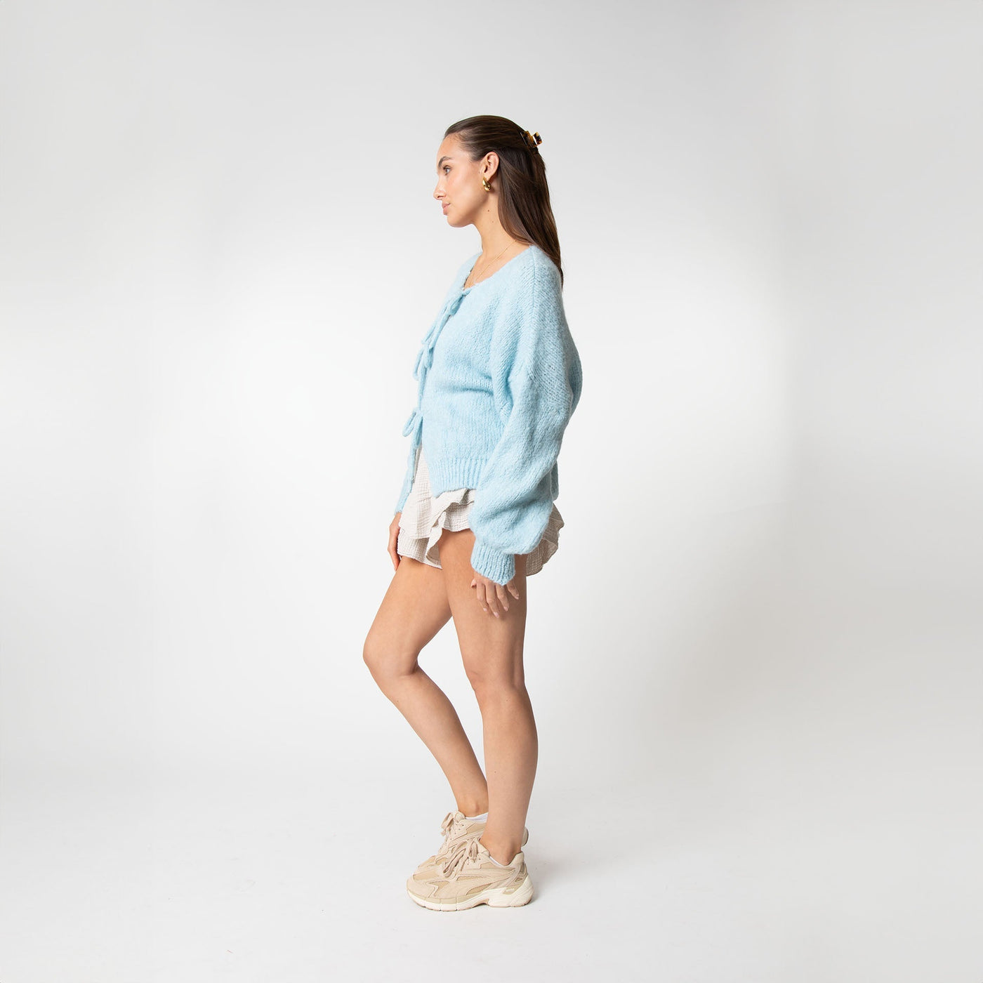 Oversized Cardigan mit Schleifen