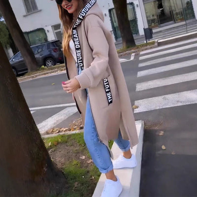 Langes Sweatshirt mit Kapuze